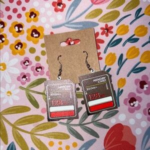 Tech-Inspired Memory Card Earrings